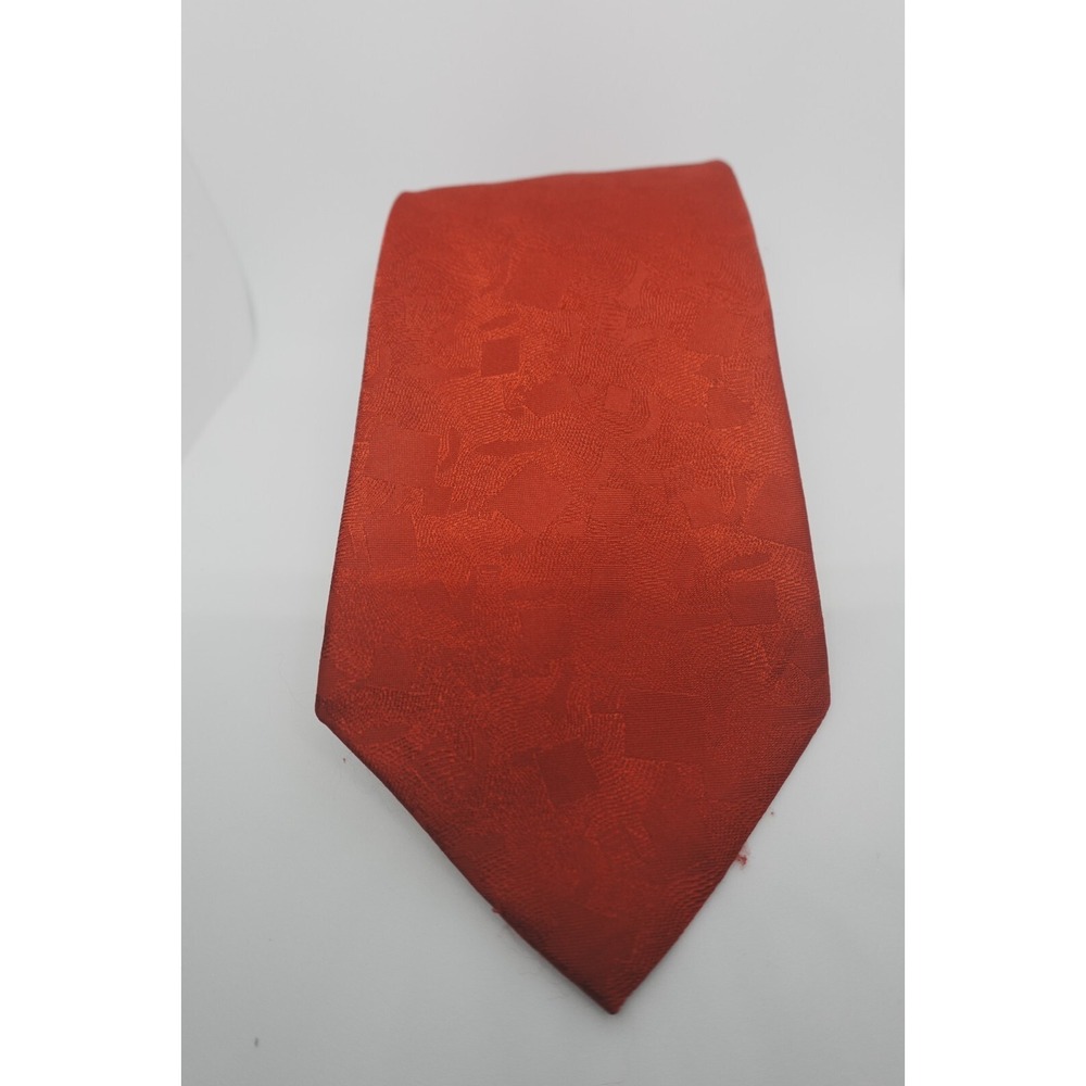 David Taylor Men's‎ Necktie Tie Polyester Red Textured Solid Print